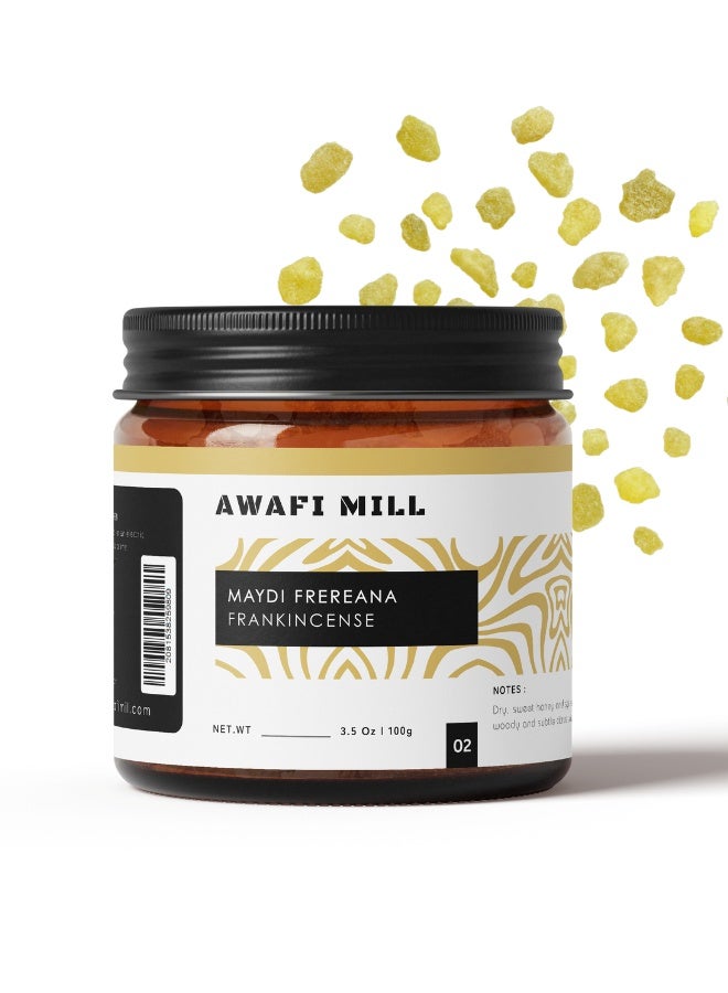 AWAFI MILL Frereana Frankincense Resin (Maydi) 100g (3.5 Oz) - Pack of 5 | Somali Olibanum for Charcoal & Bakhoor Burners | Loose Incense Resin - Image 1